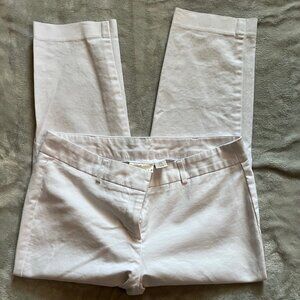 Kenar Flat Front White Capris